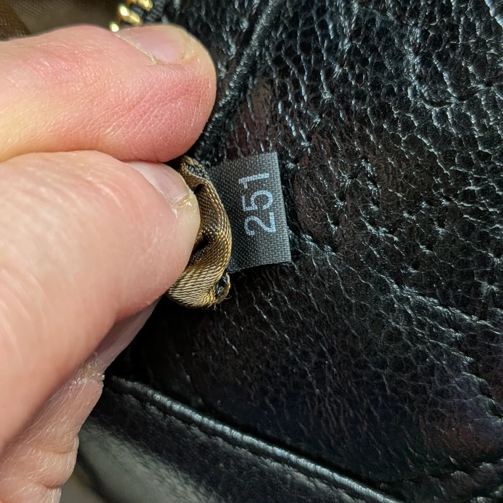 Metrocity Brand Black Quilted Satchel with Red and Mint Stripe - Picture 12 of 13